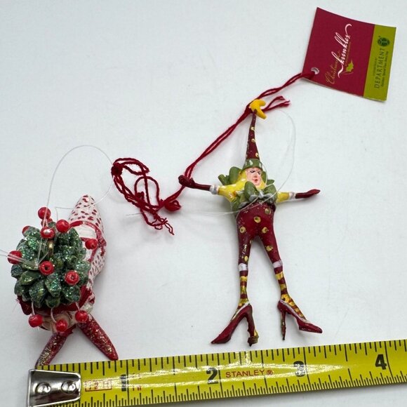 Dept 56 Patience Brewster Krinkles Christmas Elf High Heel Shoe Ornaments Resin - Picture 2 of 13